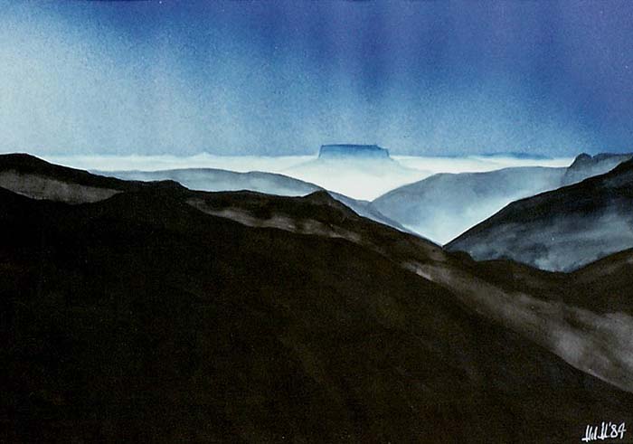Blaue Landschaft